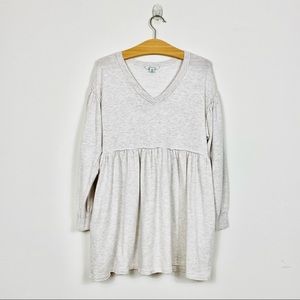 American Eagle Outfitters Cream Oversized Peplum Dress Size XXS